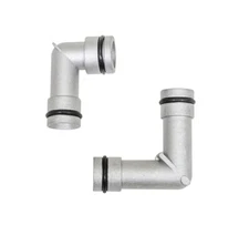 ZZPerformance HVAC Heater Hose Connector Aluminum Coolant Elbows 3.8L GM 3800