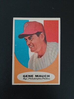 1961 Topps #219 Gene Mauch Mgr Free Shipping 