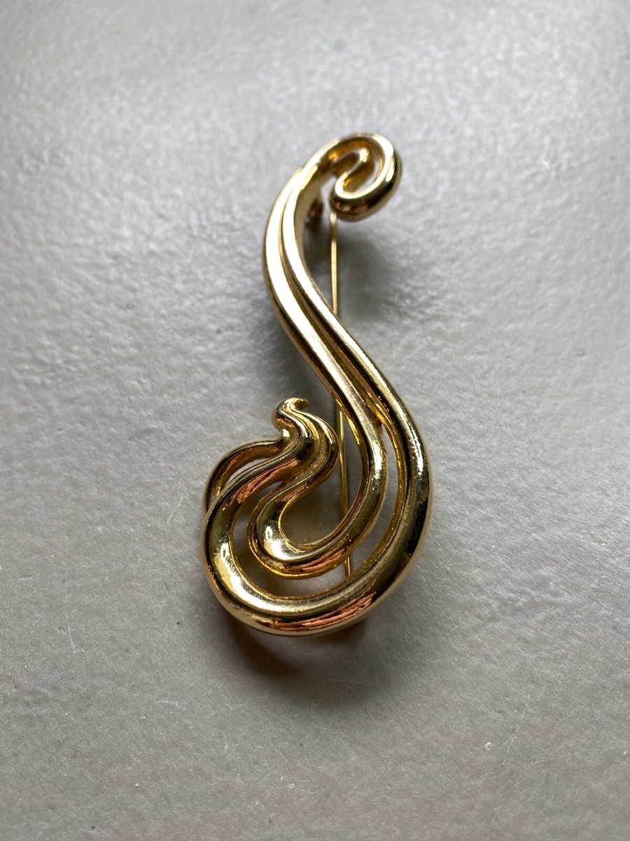Vintage ESTATE Costume Jewelry-PIN/BROOCH-Large Gold Tone