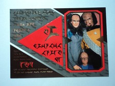 1995 STAR TREK: THE NEXT GENERATION - SEASON THREE - KLINGON EMBOSSED CARD S13