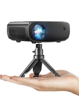 WiFi Projector for iPhone, 2024 Upgraded Mini Projector with Tripod & Carry B...