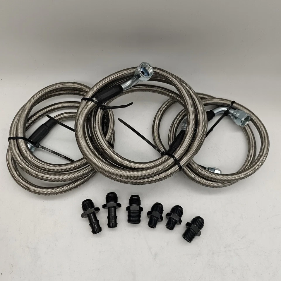 Heavy Duty Hose Transmission Cooler Lines Kit for 96-02 Dodge Ram Cummins 47RE - Изображение 4 из 4