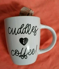 cuddles  coffee  Cup Coffee Mug With Spoon Best Gift ,New,11.69 oz...