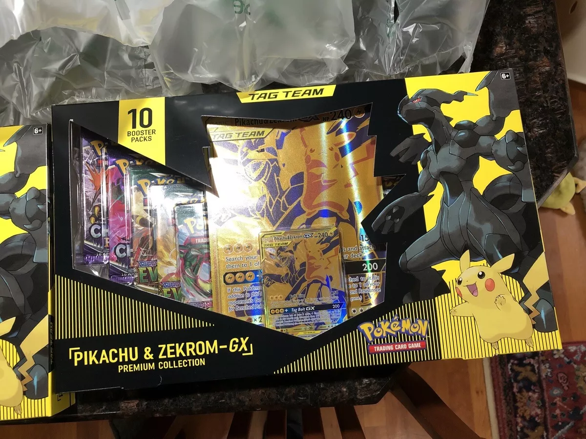  Pokémon TCG: Pikachu & Zekrom GX Premium Collection : Toys &  Games