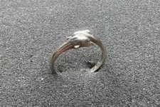 Sterling Silver dolphin bypass ring size 6.5