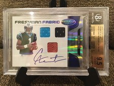 2011 Certified Cam Newton Blue 2 Color Patch FB Auto /50 BGS 9.5 GEM MINT W/10 
