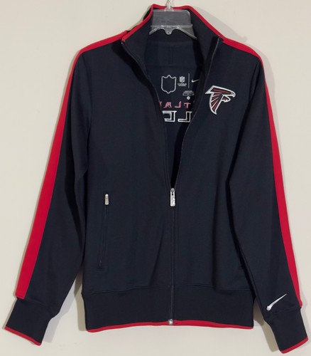 Nike Atlanta Falcons Men’s Size Small Jacket Black Sewn Logo Full Zip Shirt - Picture 4 of 10