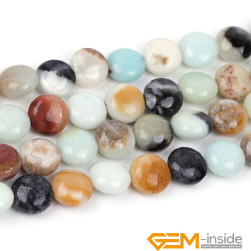 Assorted Gemstones Natural Coin Spacer Loose Beads For Jewelry Making Strand 15" - Picture 57 of 195