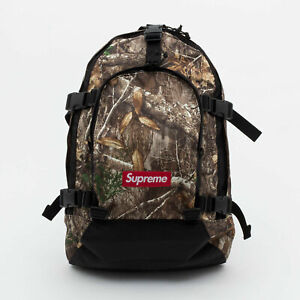 Brand New Supreme FW19 Tree Camo Backpack Bag Red Box Logo duffle shoulder waist | eBay