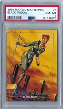 1992 Marvel Masterpieces BLACK WIDOW #3 PSA 8