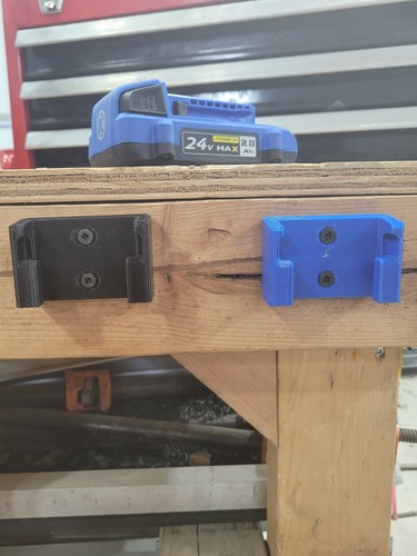 (5 Pack) Kobalt 24v Battery Holder / Hanger / Latching Wall Mount BLUE or BLACK - Picture 8 of 10