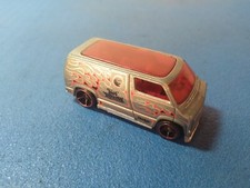 2007 Hot Wheels Red Lines Custom '77 Dodge Van Silver Flames 1/64 🔥 