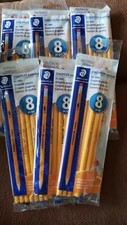 6 packages of Staedtler Essentials HB 2 Yellow Wood Graphite Pencils 48 total