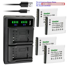 Kastar Li-70B Battery LTD2 USB Charger for Olympus VG-150 VG-160 VR-120 VR-130