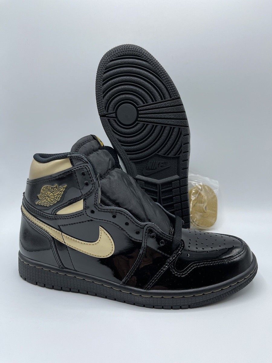 Jordan 1 Retro High Black Metallic Gold (2020) MENS Size 8