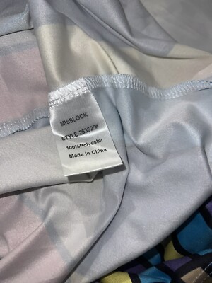 MissLook Dress Size 8 Slip On Length 63” Poly High Neck Geometric
