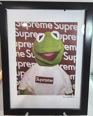 Supreme Kermit The Frog Fairchild Paris Framed Print 115/1000 RARE