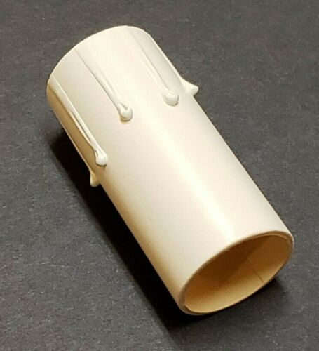 2" IVORY TINTED PAPERBOARD CANDLE COVER CHANDELIER CANDELABR SOCKET 19971IJB - Picture 2 of 4