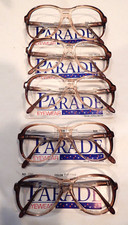 Vintage 5 pc. PARADE EYEWEAR 1242 Tantone 59/16 Eyeglass Frame Lot NOS