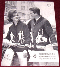 MOD SCOOTER JIVERS & DRIVERS JACKETS - VINTAGE 1960s GREENOCK KNITTING PATTERN