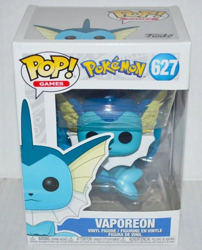Funko POP! Games: Pokemon - Vaporeon #627 Vinyl Figure + Protector Case MINT🔥