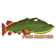 Pike Hunter Fish - Vinyl Decal Sticker - Car Window Laptop - ebn8246