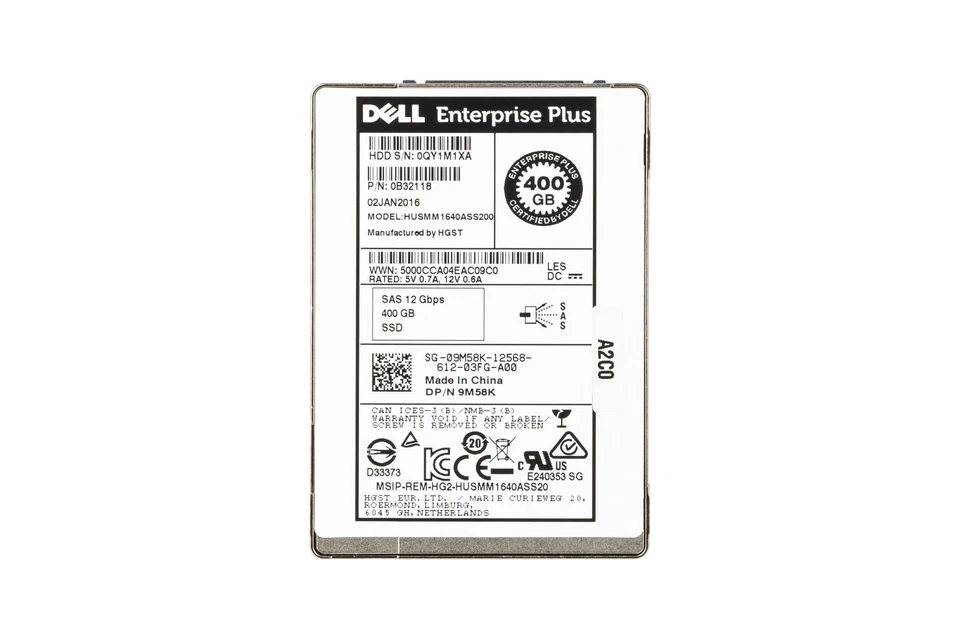 Hard Drive Dell Equallogic 400GB SSD SAS 12G 2.5" MLC 9M58K-EQL - Image 2 of 2