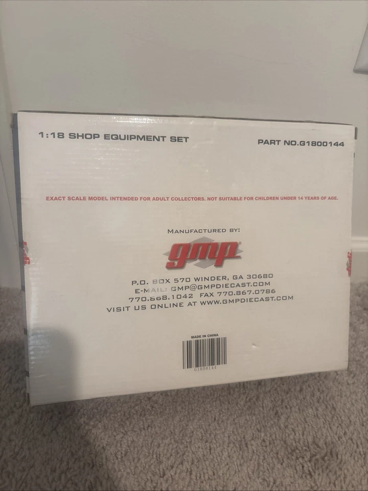 Juego de herramientas de equipo de tienda GMP escala 1:18 nueva caja abierta Foto 3 de 4