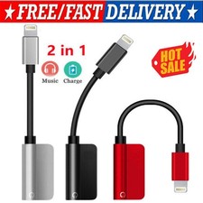3.5mm Headphone Jack AUX Splitter Adapter and Charger For iPhone 12 11 XS X 8 7