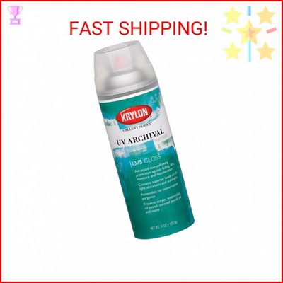Krylon K01375000 Gallery Series UV Archival Varnish Aerosol Spray, Gloss, 11 Oun