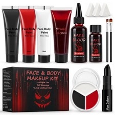 Halloween SFX Makeup Kit,Professional Clown Paint Fake