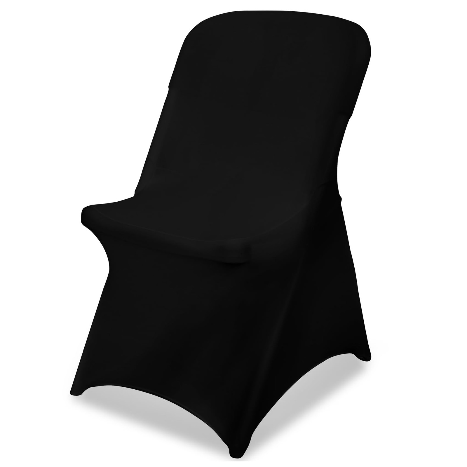 JALANCY Black Chair Covers Stretch Folding Chair Covers Universal Spandex Fit...