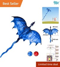 54" Ice Dragon Kite - Perfect for Family Outdoor Fun, Easy to Assemble  Fly