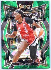 2025 Prizm Dana Evans 1 Green Ice Prizms Las Vegas Aces
