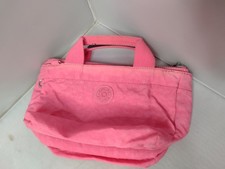 Kipling Sugar Bag Bolso de Mano Cartera Rosa Nylon Asas con Cremallera B1