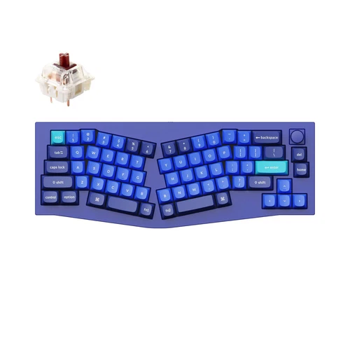 KEYCHRON Q8 (ALICE LAYOUT) QMK CUSTOM MECHANICAL KEYBOARD - GATERON G PRO BROWN - Afbeelding 3 van 3