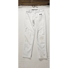 Under Armour Youth Medium White Baseball Pants Athletic Sportswear YMD