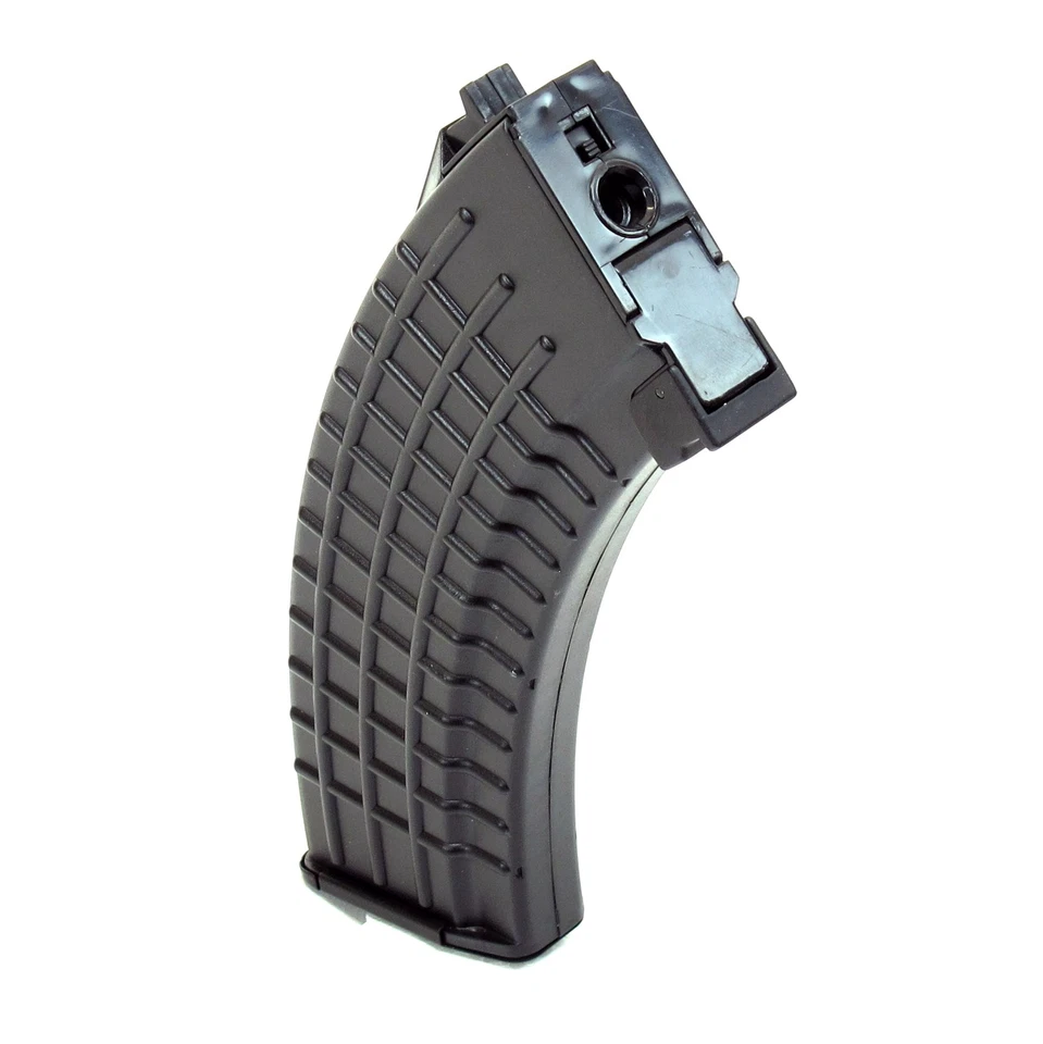 D-BOYS 500 圆形高帽 AEG A47 软弹气枪弹匣 - 黑色 — 第 2/3 张图片