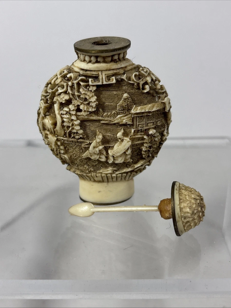 象牙古董中国鼻烟壶| eBay