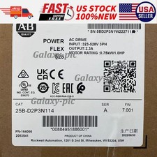 Allen-Bradley 25B-D2P3N114 PowerFlex 525 0.75kW 1Hp AC Drive US Free Tax