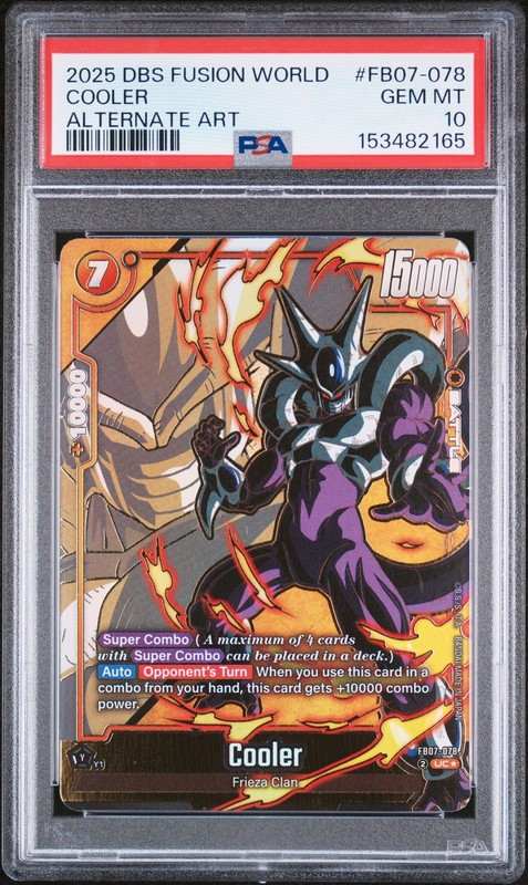 2025 DRAGON BALL SUPER CARD GAME FUSION WORLD WISH FOR SHENRON COOLER PSA 10