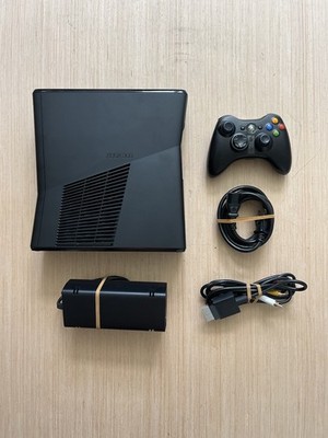 Xbox 360 S Slim 1439 Console System Bundle W/ Controller Tested Black Minty Read
