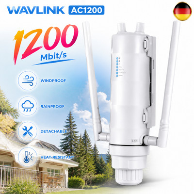 WAVLINK AC1200 Mesh Verstärker Outdoor Dual Band 1200Mbit/s WLAN Repeater IP65