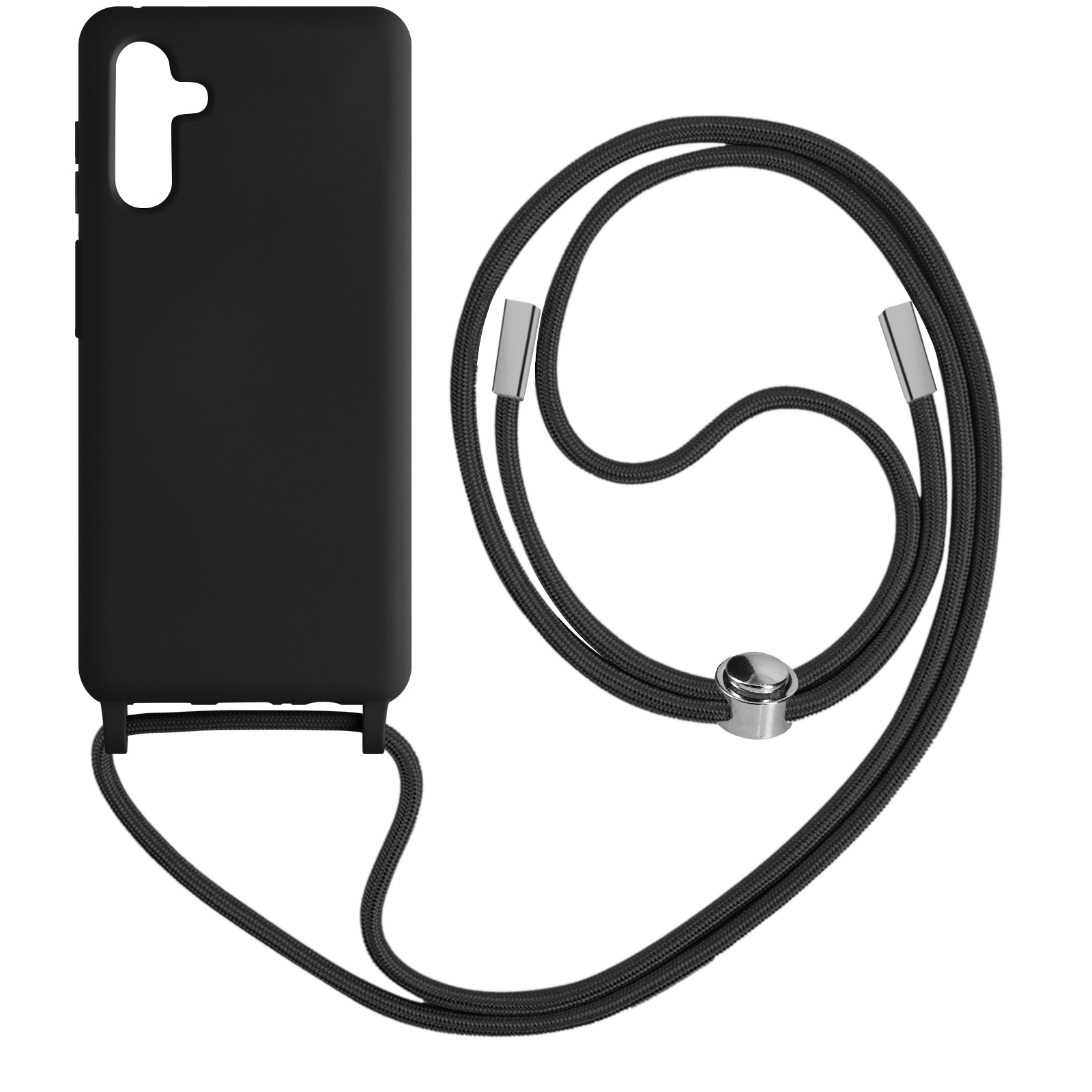 Housse Galaxy A34 5G Avizar avec cordon nylon noir 80cm