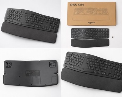 Logitech ERGO K860 Wireless Ergonomic Keyboard w/ Detachable Wrist Rest Black