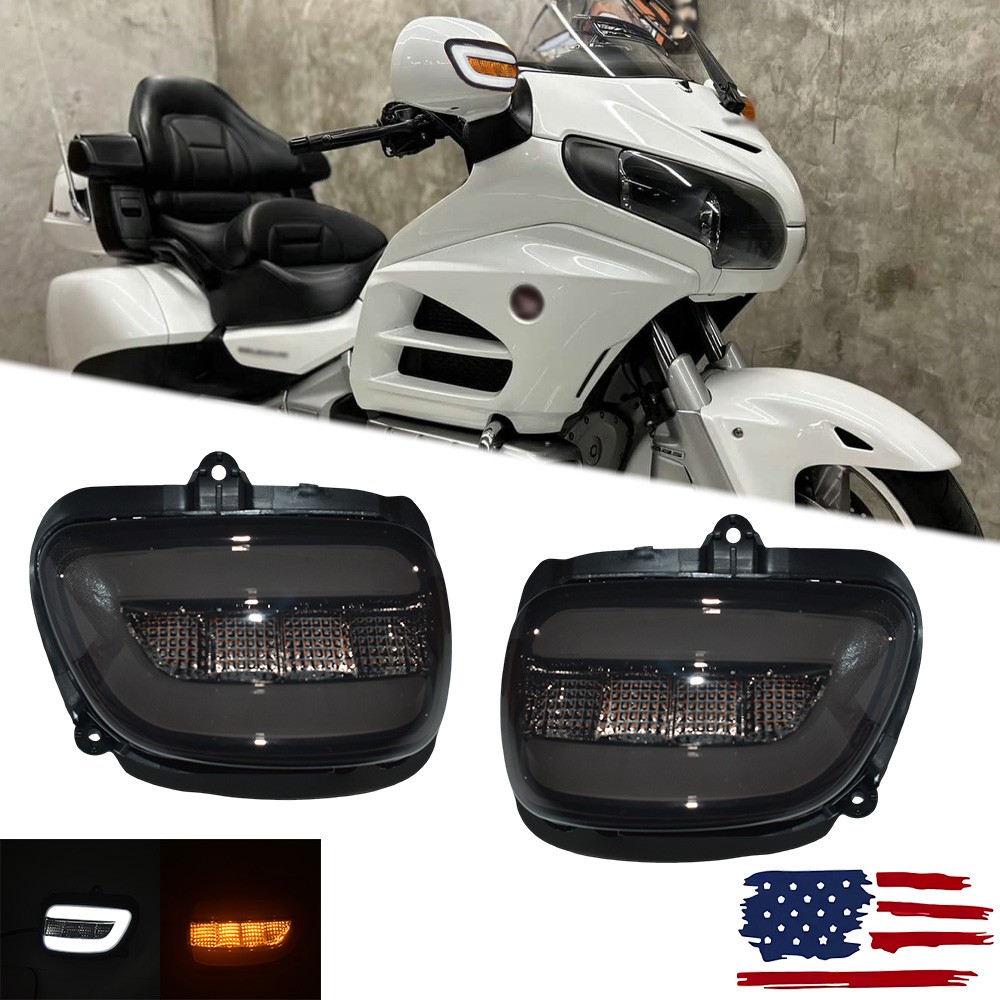 2PCS Front LED Turn Signals Light For Honda Goldwing 1800 GL