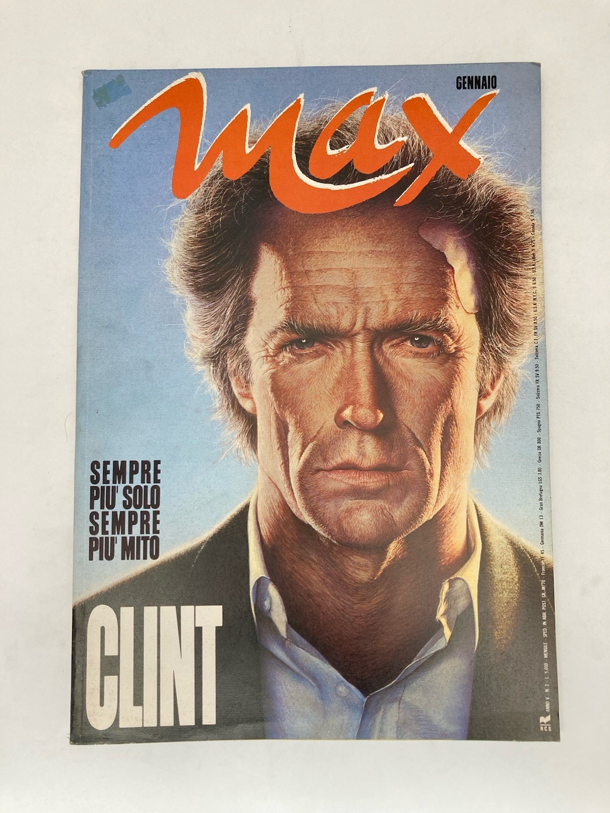 Rivista Mensile Max Gennaio 1989 Clint Eastwood