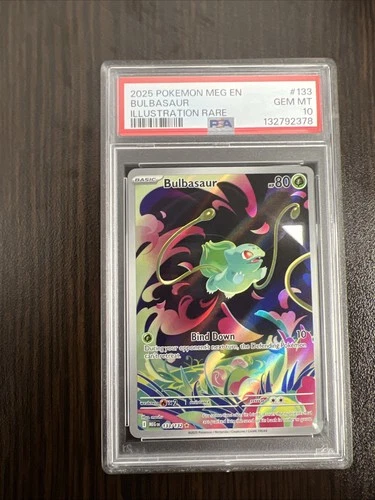 Pokémon TCG Bulbasaur IR 133/132 Mega Evolutions PSA 10 Gem Mint