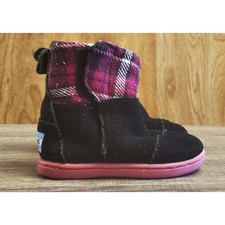 Toms Nepal Winter Boots Toddler Size 5 Black Pink