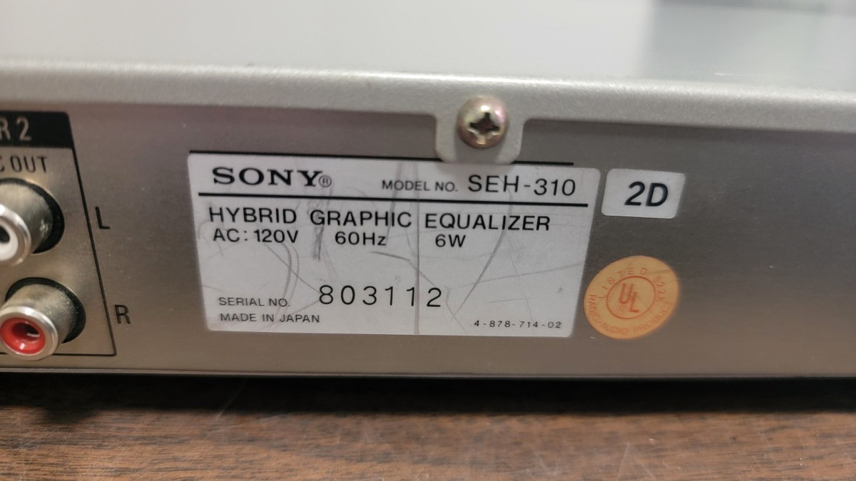 Sony SEH-310 9-Band Hybrid Graphic Equalizer | eBay